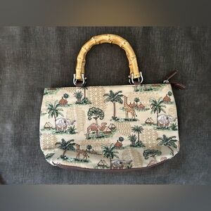 Cute Safari Purse Bamboo Handles